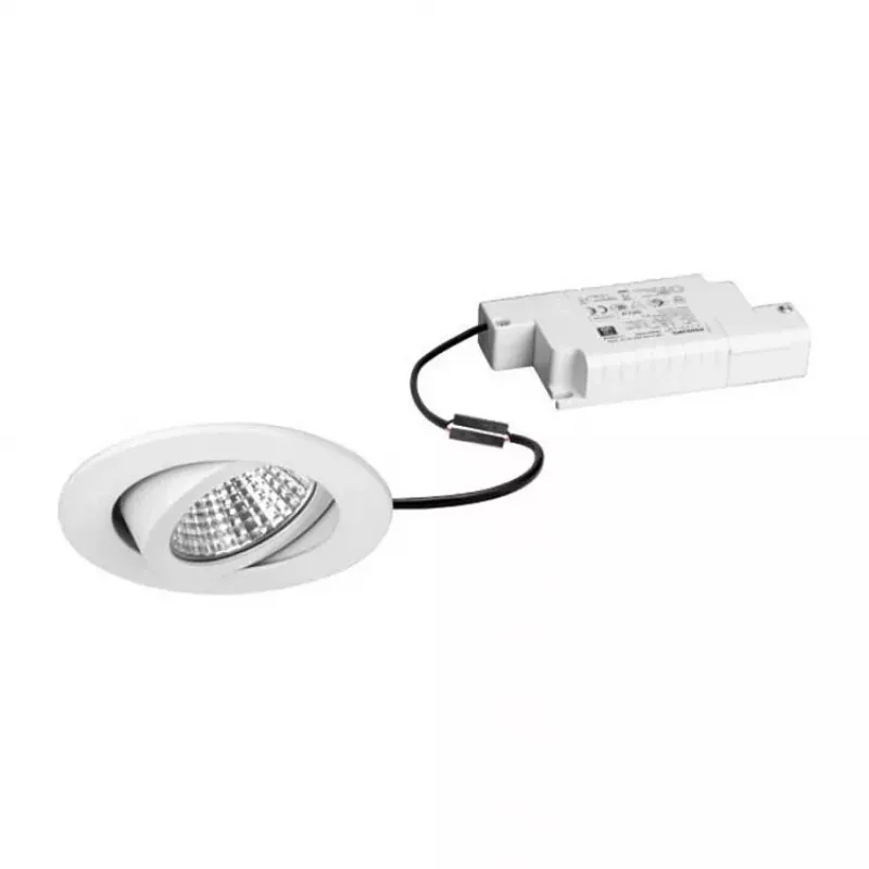 Brumberg 39353073 DAMITA foco LED de techo redondo blanco 6W 230V IP65 orientable regulable por corte de fase 3000K blanco cálido