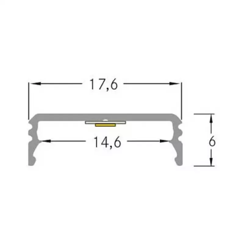 Brumberg 53380261 perfil AB QUALITYFLEX perfil LED de aluminio 2000mm