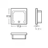 Brumberg 53039260 set de tapas finales para perfiles LED QUALITYFLEX, plata, plástico