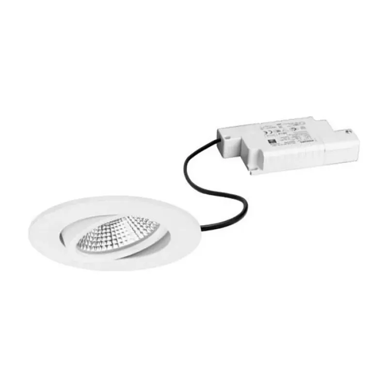BRUMBERG BB23 set de focos LED empotrables 7W 230V IP65 redondo blanco orientable 3000K blanco cálido regulable por corte de fase