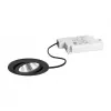 Brumberg 39363183 set de focos LED empotrables redondos BB03, 6W, 230V, orientable, negro, 3000K, regulable por fase