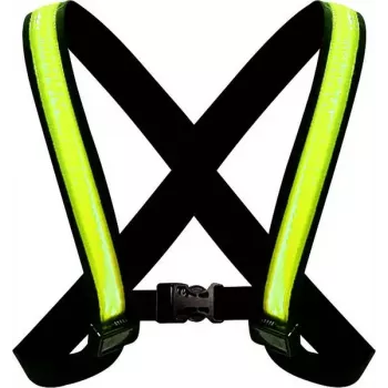 EasyPix StreetGlow L/XL chaleco de seguridad LED para adultos - recargable, 3 modos, negro