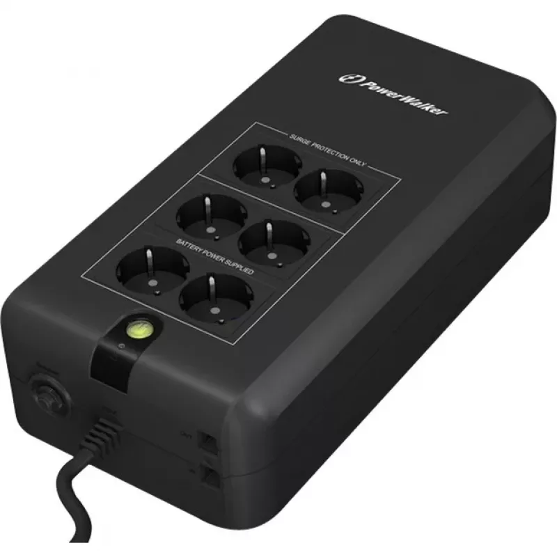 Bluewalker PowerWalker VFD 800 APFC SAI - 800 VA / 420 W - 6 tomas Schuko - negro