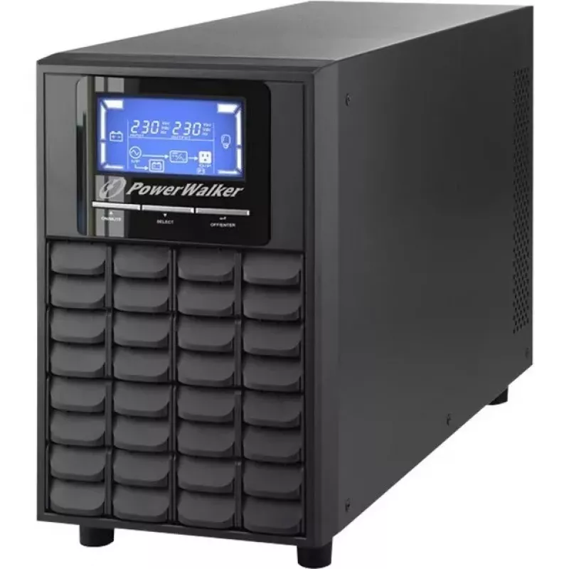 Bluewalker PowerWalker VFI 2000C LCD SAI - 1600W / 2000VA - Online doble conversión - 4x IEC C13 - USB y RS-232 - Torre
