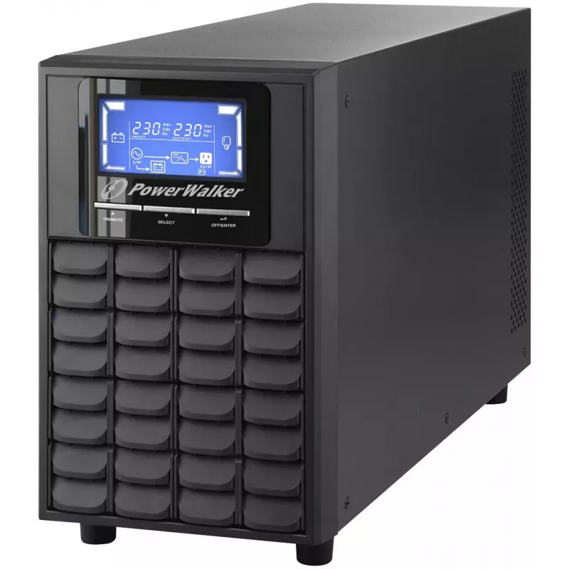 Bluewalker PowerWalker VFI 2000C LCD SAI - 1600W / 2000VA - Online doble conversión - 4x IEC C13 - USB y RS-232 - Torre