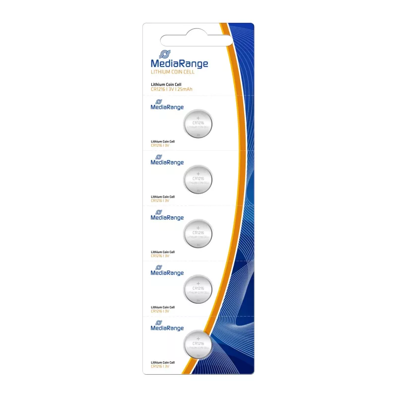MEDIARANGE MRBAT133 pila de botón de litio CR1216 3V (pack de 5)