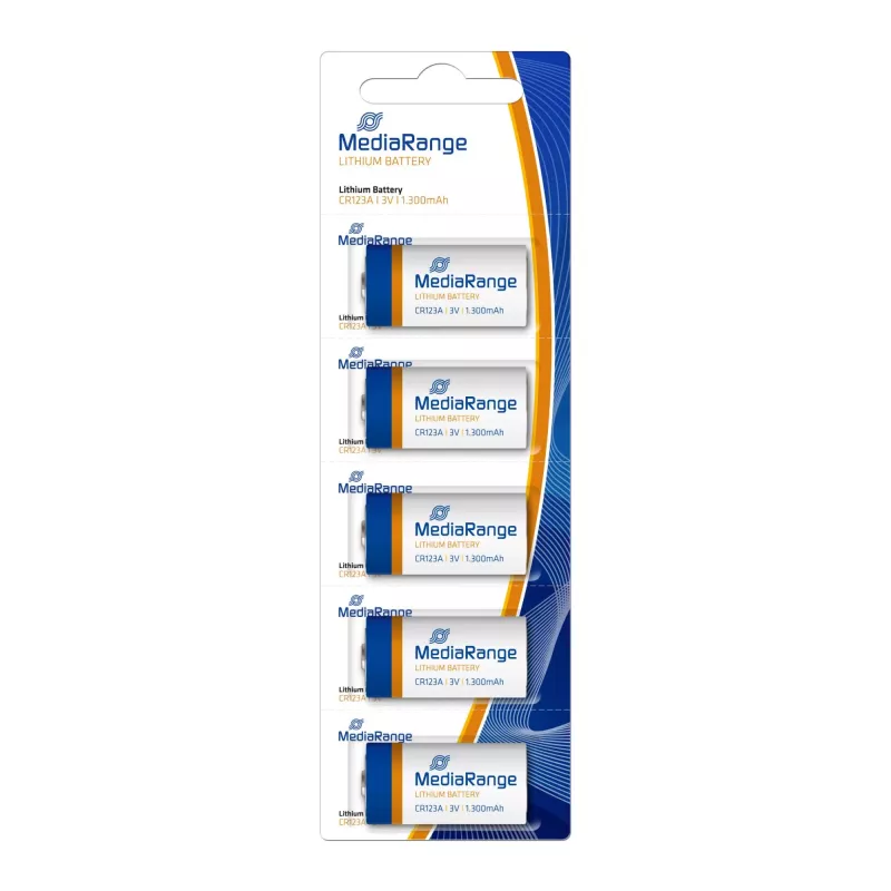 MEDIARANGE MRBAT150 pila de litio CR123A 3V pack de 5