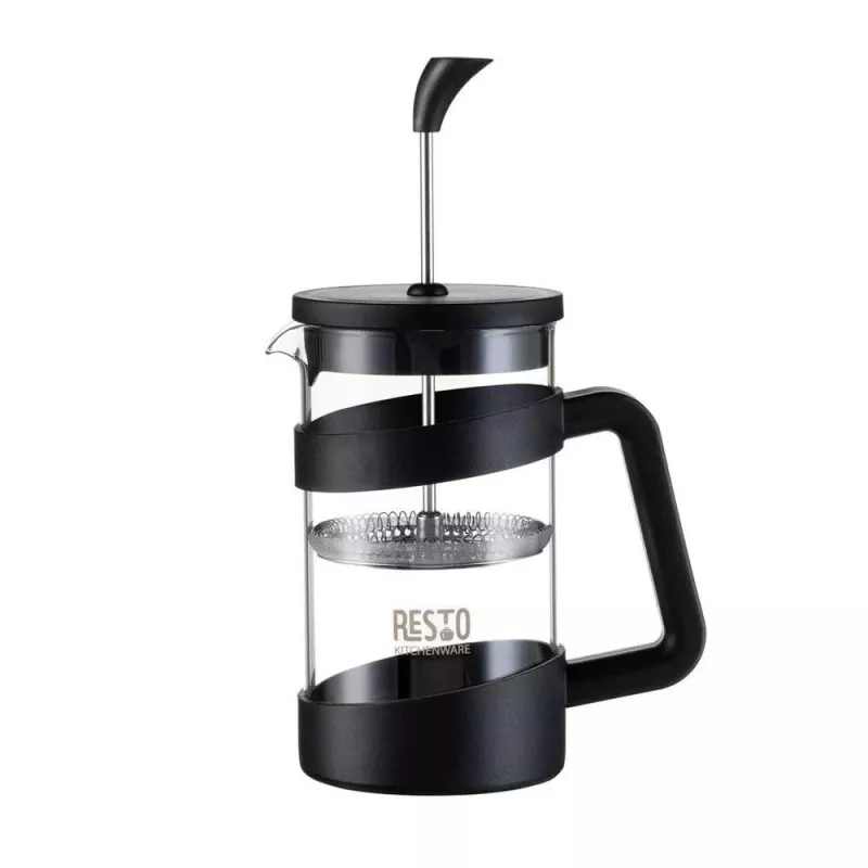 RESTO French Press 600ml acero inoxidable vidrio de borosilicato cafetera