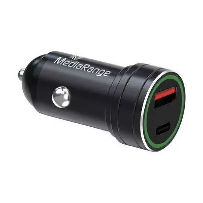 MEDIARANGE MRMA120 cargador de coche USB-C 20W con Power Delivery, negro