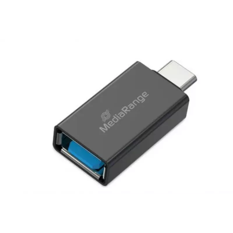 MEDIARANGE MRCS216 adaptador USB-A a USB-C, negro, 5 Gbit/s
