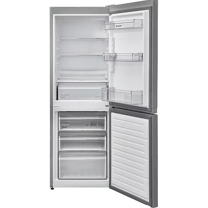 Frigorífico-congelador vertical Sharp SJ-FBB02DTXLE-EU, 268 L, Total No Frost, Plata, Clase energética E