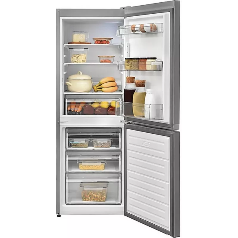 Frigorífico-congelador vertical Sharp SJ-FBB02DTXLE-EU, 268 L, Total No Frost, Plata, Clase energética E