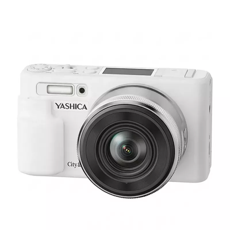 Yashica City 200 cámara compacta digital, zoom óptico 10x, blanco