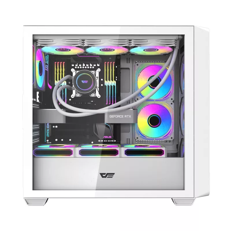 DarkFlash DS900WD Caja de ordenador semitorre Blanca