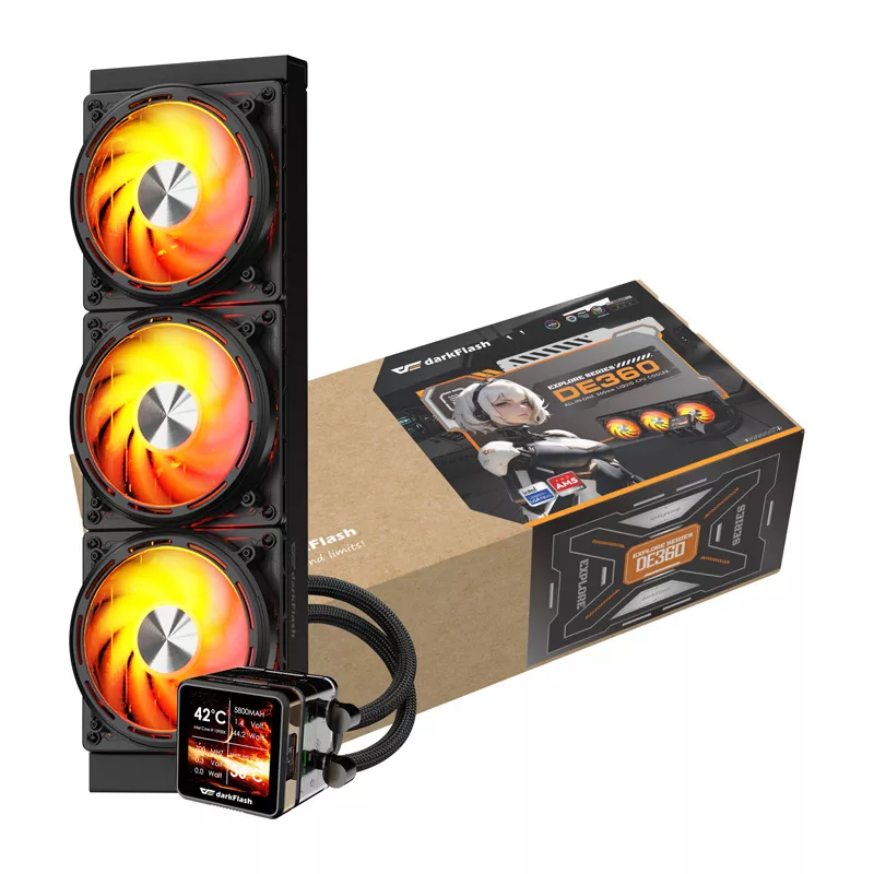 Darkflash DE360 refrigeración líquida para CPU, negro