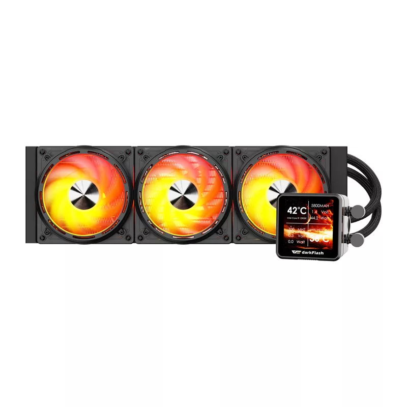 Darkflash DE360 refrigeración líquida para CPU, negro