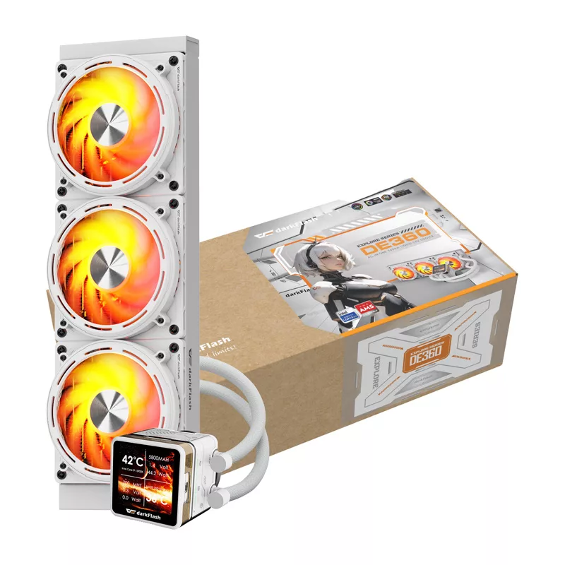 Darkflash DE360 refrigeración líquida para CPU, blanco