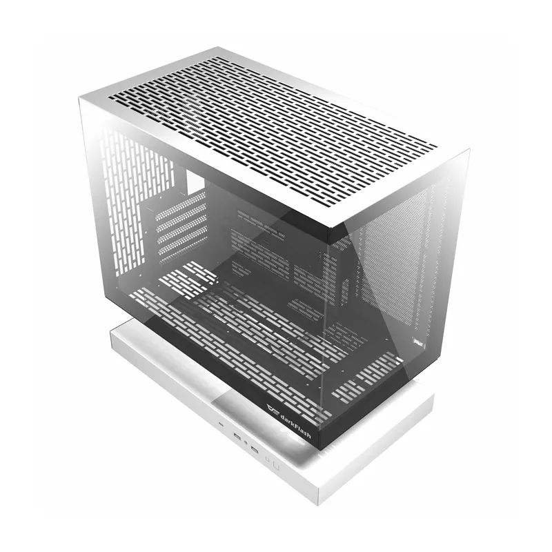 Darkflash F1 Caja de ordenador semitorre Blanca + 6 ventiladores ARGB