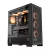 DarkFlash AIRNOVA caja de ordenador Big Tower, E-ATX, 3 ventiladores de 120 mm, USB-C Gen2, negra