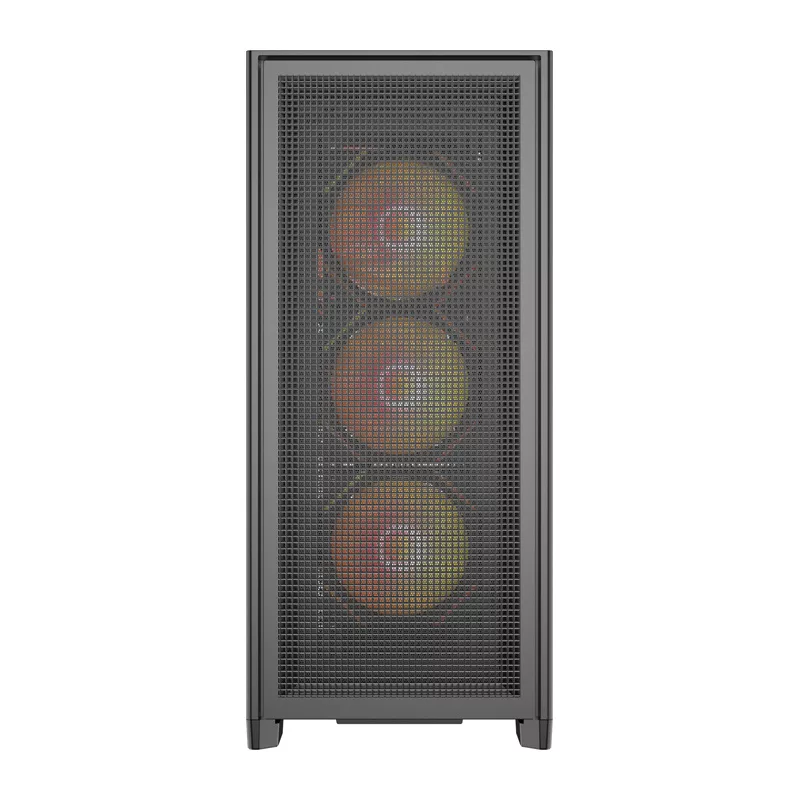 DarkFlash AIRNOVA caja de ordenador Big Tower, E-ATX, 3 ventiladores de 120 mm, USB-C Gen2, negra