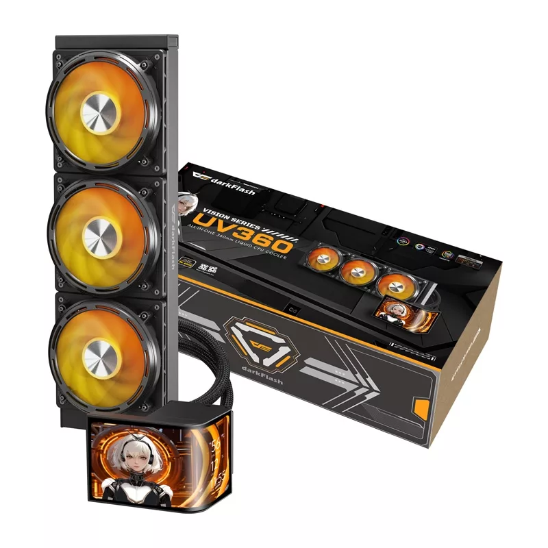 DarkFlash UV360 disipador para CPU, negro