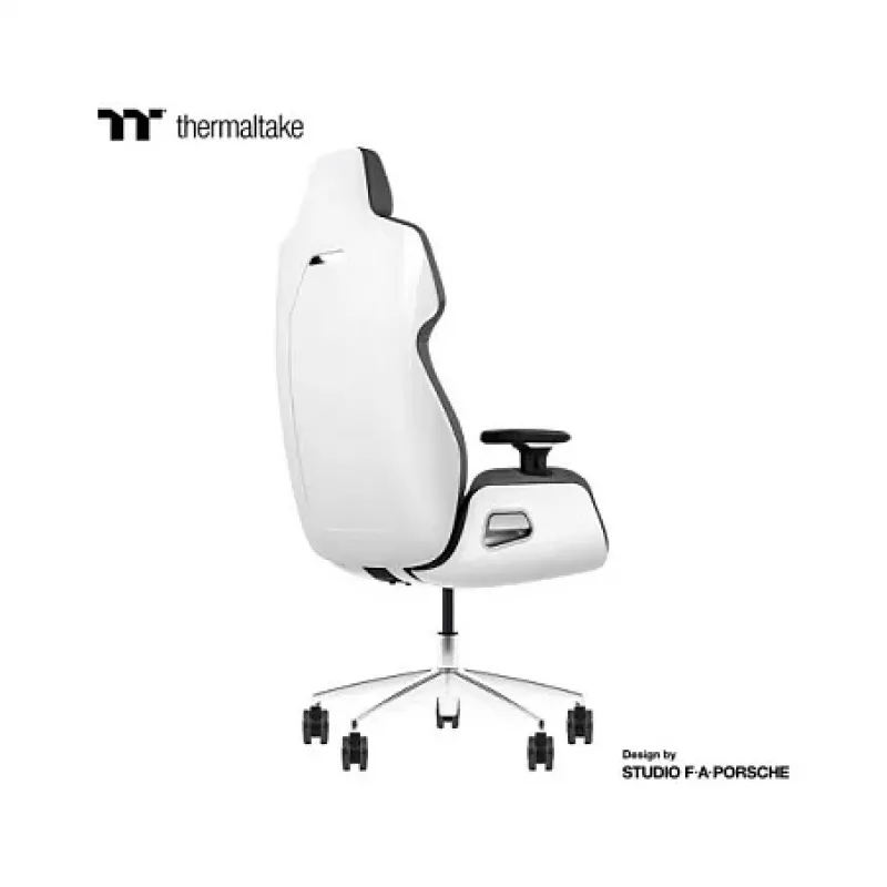 Thermaltake ARGENT E700 Glacier White con Slate Gray Crayon silla de cuero genuino