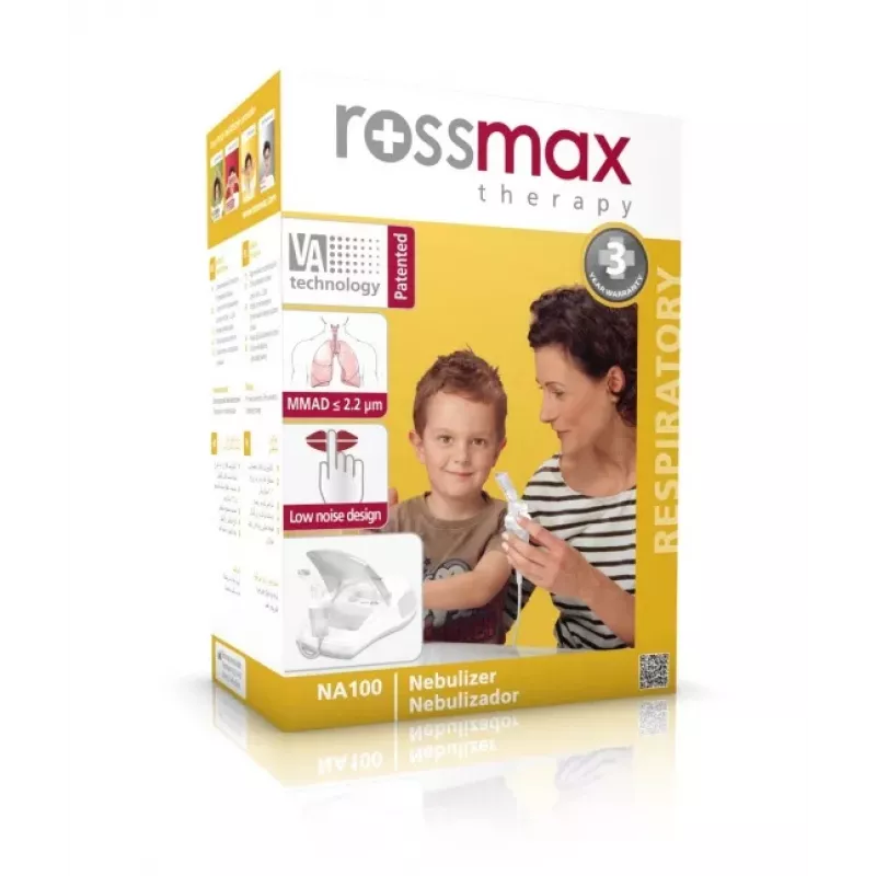 ROSSMAX Nebulizador de Pistón NA100 - Nebulizador por Compresor para Adultos y Niños