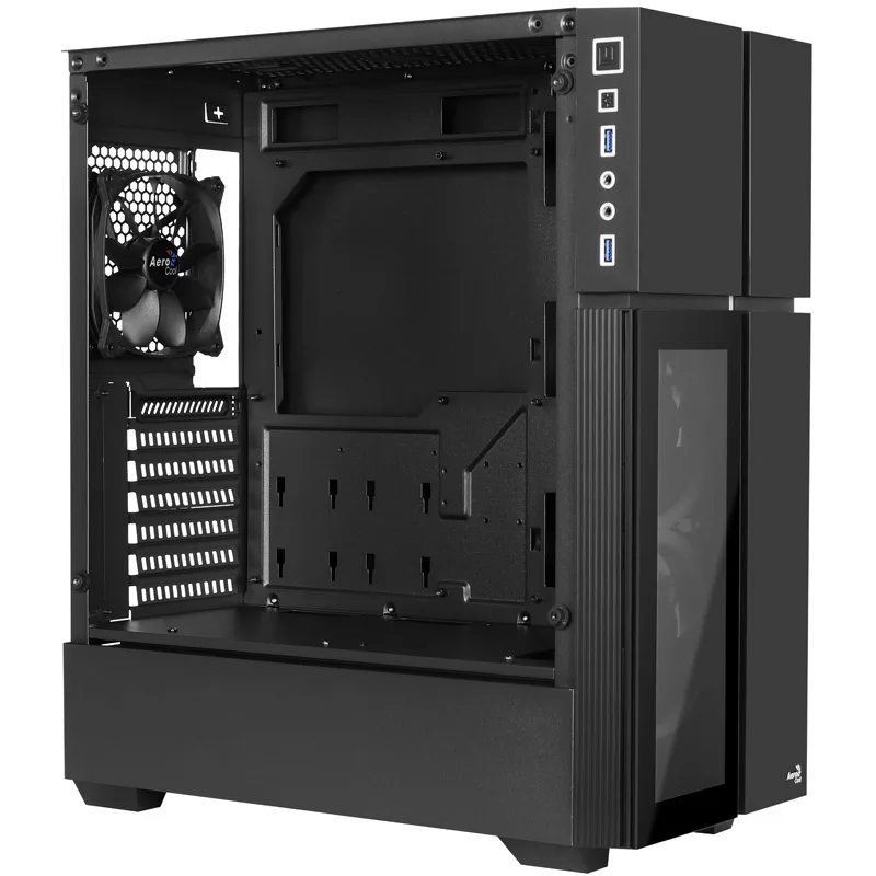 Aerocool Playa Semitorre Midi-Tower, Cristal Templado - Negro
