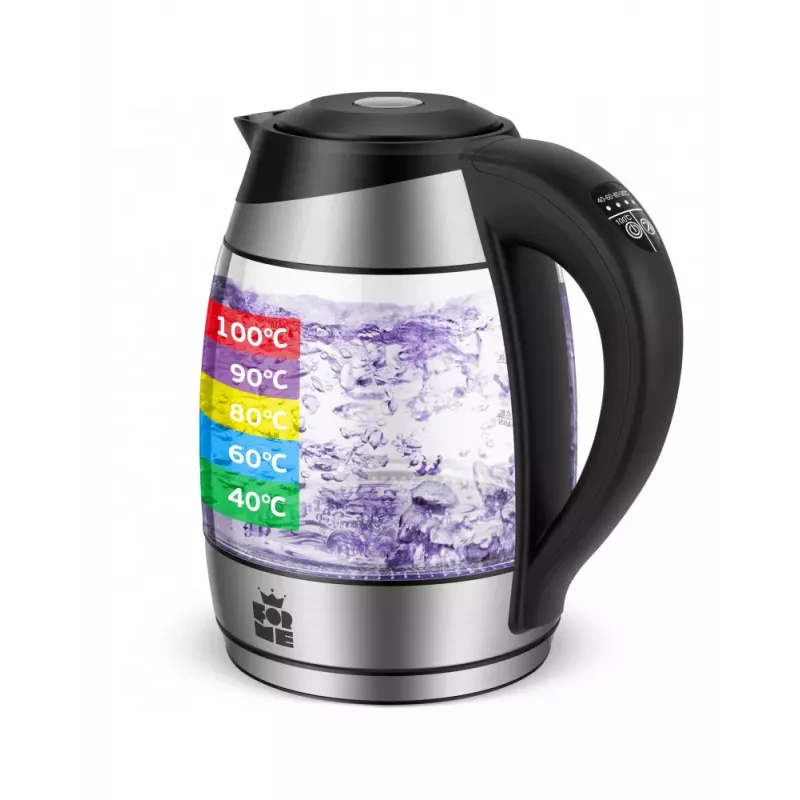 ForMe FKG-458 Hervidor Inalámbrico 1,8 L Acero Inoxidable / Negro