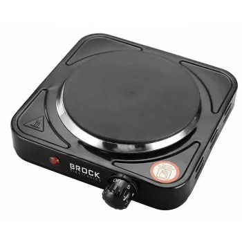 Brock EP 100 BK Placa Eléctrica Individual, 1500 W, Negro