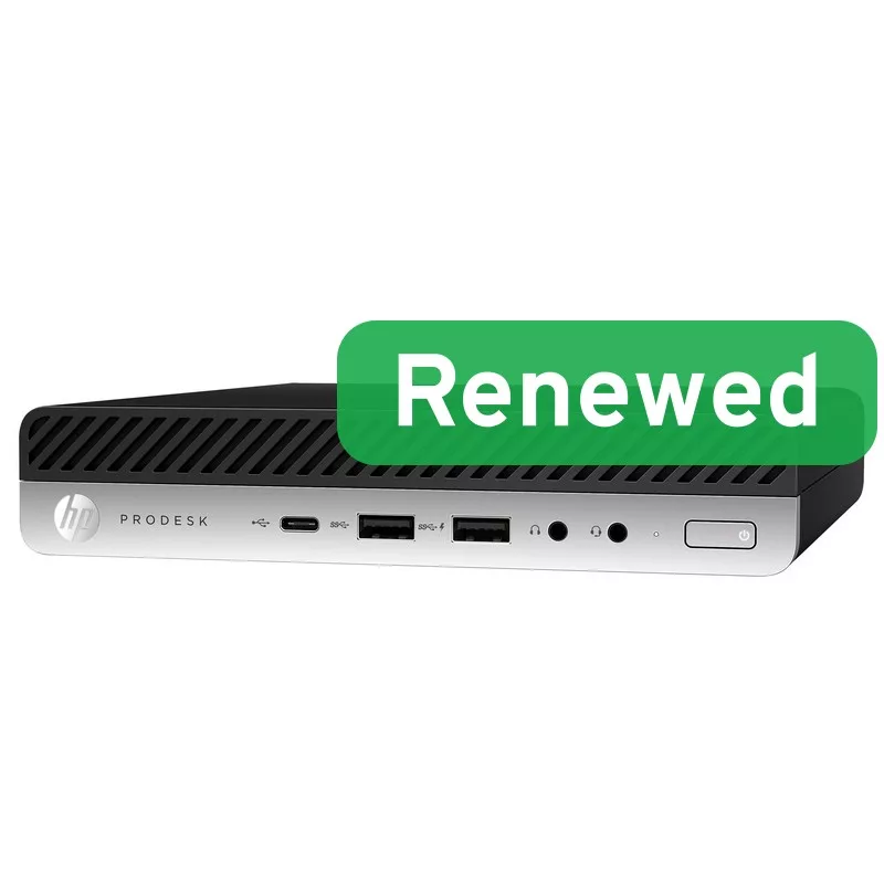 HP Renewed ProDesk 600 G5 Mini de sobremesa Intel Core i3-9100T 8GB RAM 128GB SSD NVMe Intel UHD Graphics 630 Windows 11 Home Grade B