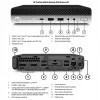 HP Renewed ProDesk 600 G5 Mini de sobremesa Intel Core i3-9100T 8GB RAM 128GB SSD NVMe Intel UHD Graphics 630 Windows 11 Home Grade B