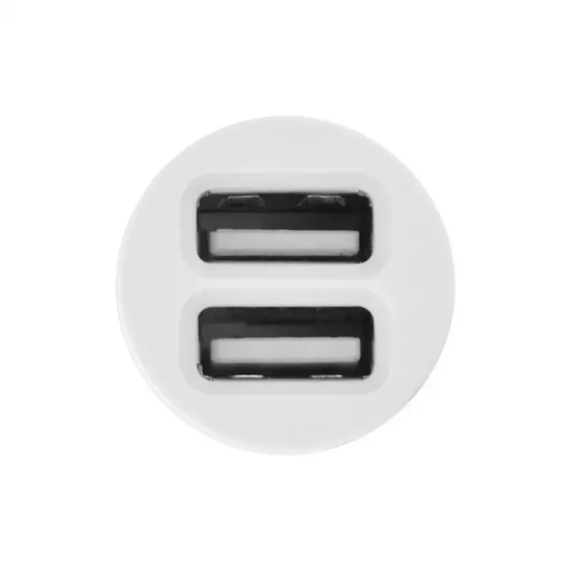 TOTI cargador de coche dual USB con cable Micro-USB 1m 2,1A, blanco
