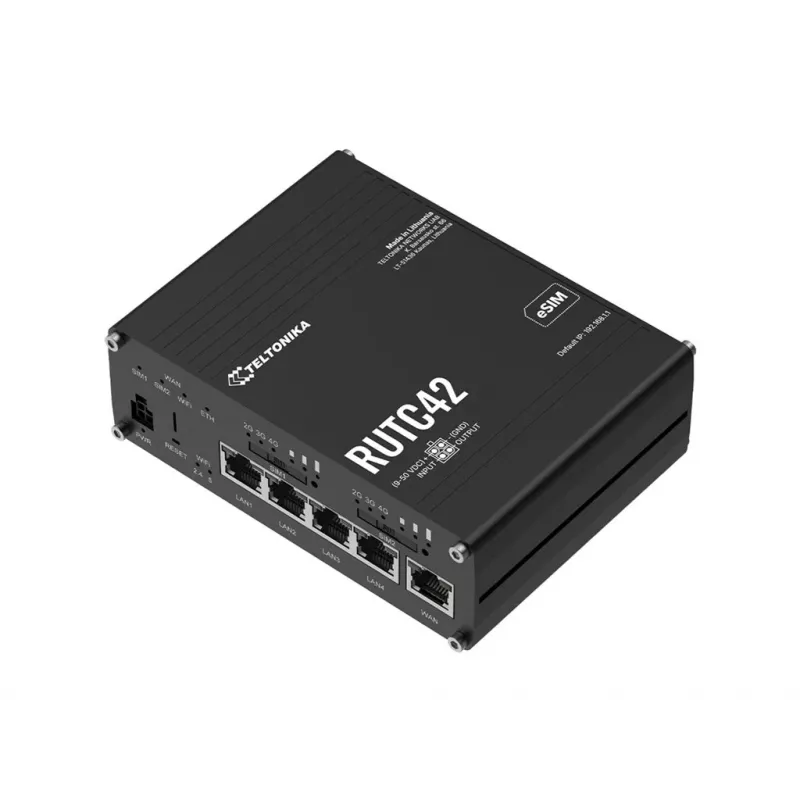 Teltonika RUTC42 4G LTE Wi-Fi 6 router edge de módem dual