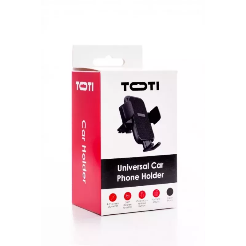 SEEK TOTI soporte universal de coche para móvil para rejilla de ventilación, negro