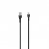 SEEK TOTI cable USB-A a USB-C trenzado 2m 3A negro