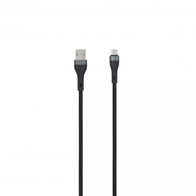 SEEK TOTI cable USB-A a USB-C trenzado 2m 3A negro