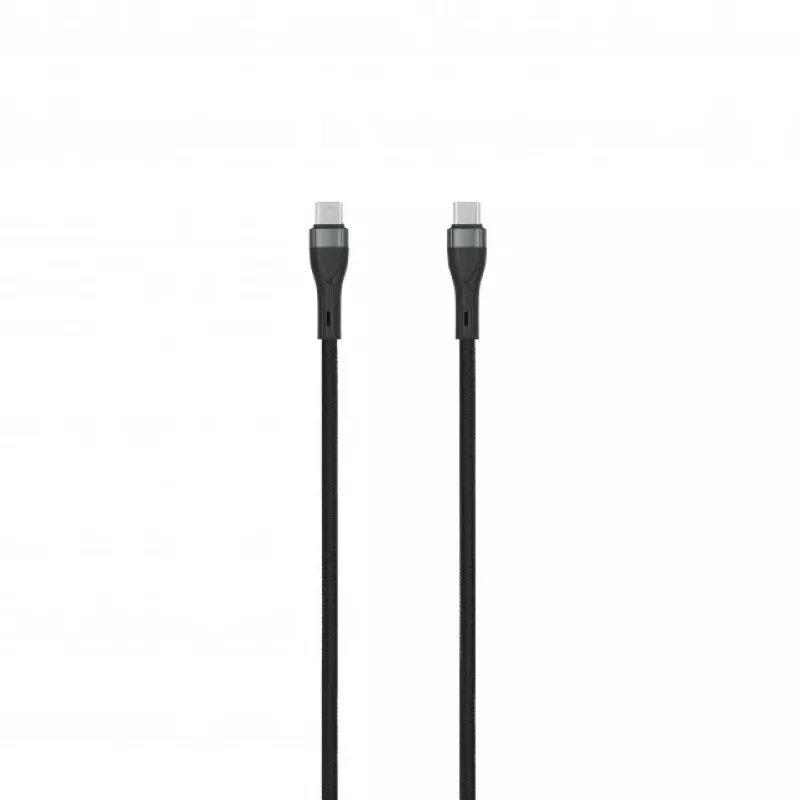 SEEK TOTI USB-C a USB-C 2m cable trenzado 3A negro