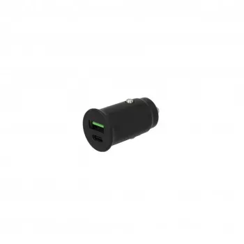SEEK TOTI cargador de coche de carga rápida 30W Type-C + USB A, negro