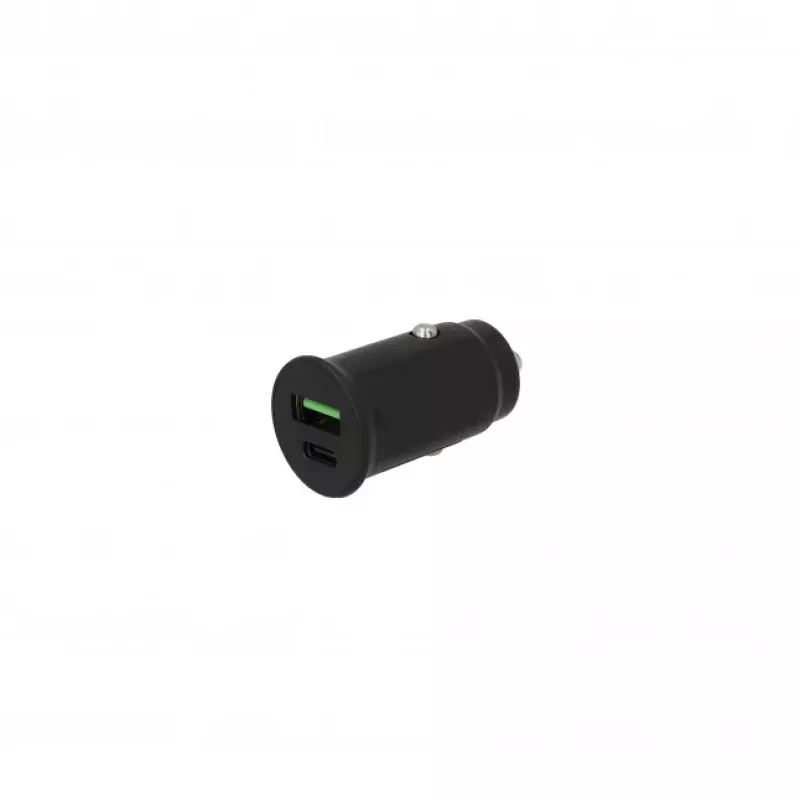 SEEK TOTI cargador de coche de carga rápida 30W Type-C + USB A, negro