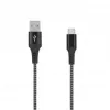 SEEK TOTI cable trenzado USB-A a USB-C 2m 2A, negro/Space Grey