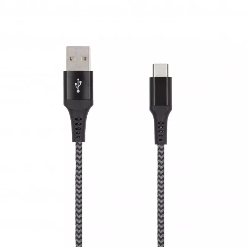 SEEK TOTI cable trenzado USB-A a USB-C 2m 2A, negro/Space Grey