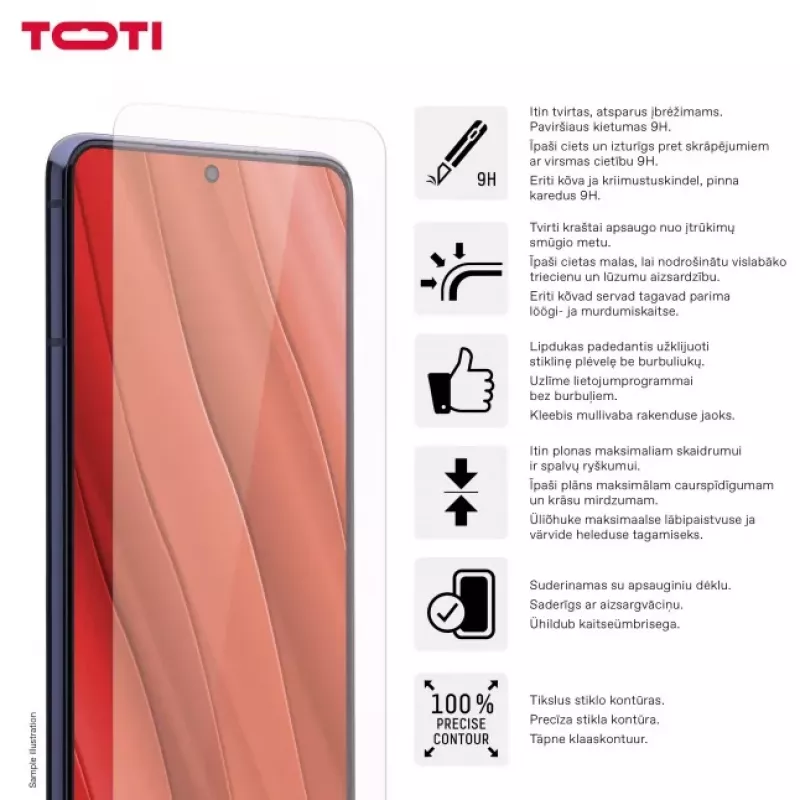 TOTI protector de pantalla Tempered Glass 2D para Samsung Galaxy S24 Plus / S25 Plus