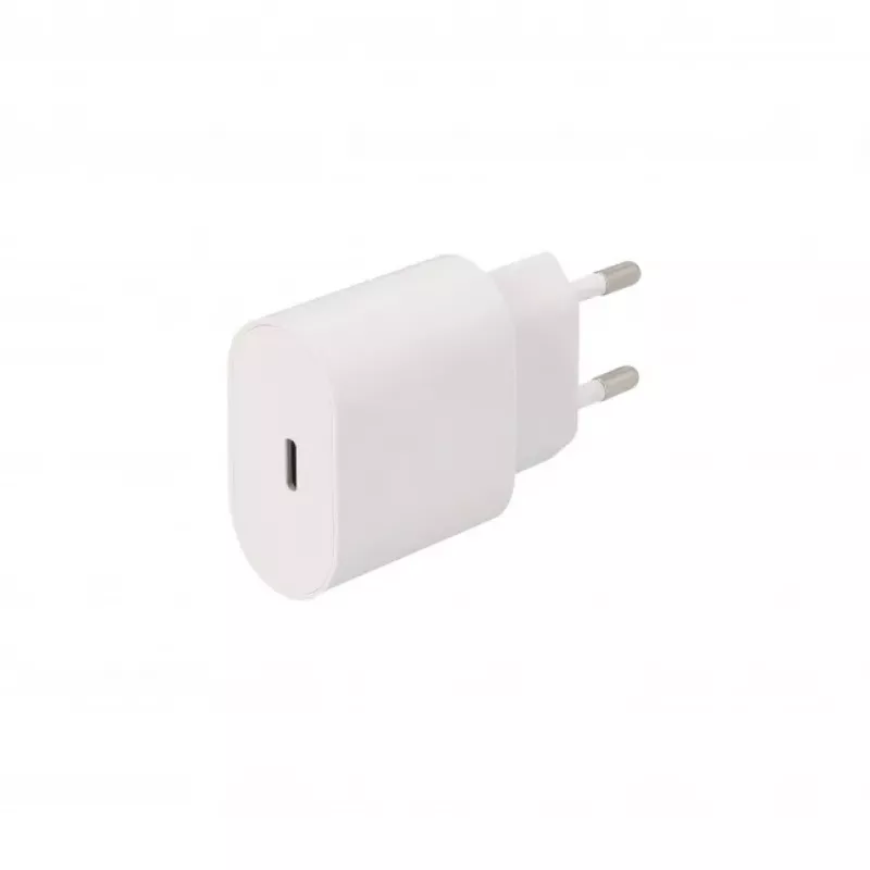 SEEK TOTI cargador de pared 20W Type-C PD con cable de datos Type-C a Type-C 1 m PVC 3A, blanco