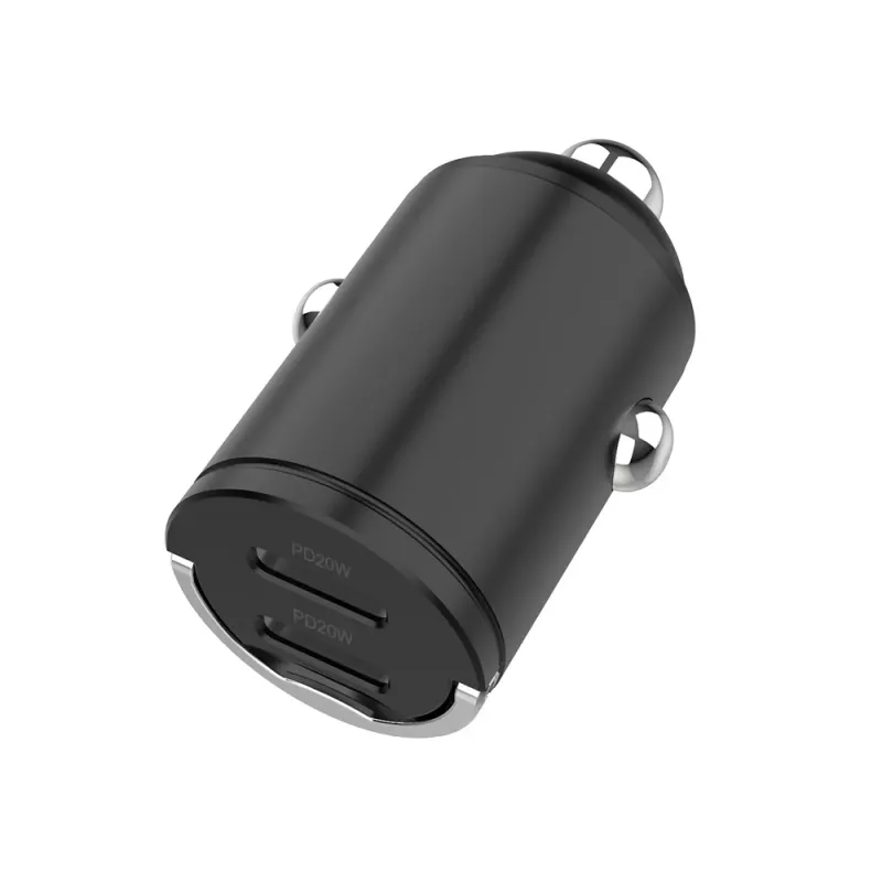 SEEK TOTI cargador de coche rápido dual Type-C 40W, negro