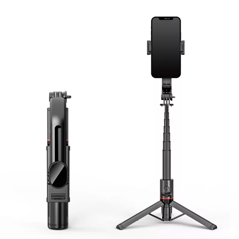 SEEK TOTI palo selfie con soporte de trípode ligero L12-B, negro