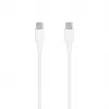 SEEK TOTI cable de silicona USB-C a USB-C 1m 3A blanco