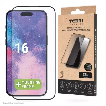 TOTI PREMIUM Protector de pantalla de cristal templado 3D Full Cover para Apple iPhone 16