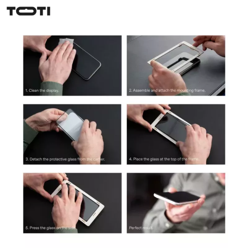 TOTI PREMIUM Protector de pantalla de cristal templado 3D Full Cover para Apple iPhone 16