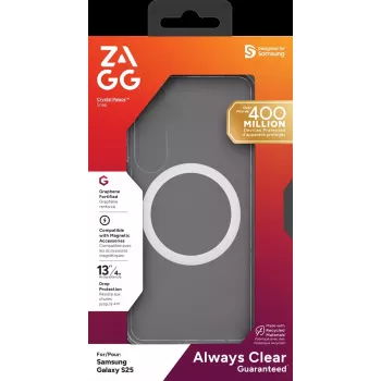ZAGG Pack de protección para Samsung Galaxy S25: funda con MagSafe y protector de pantalla